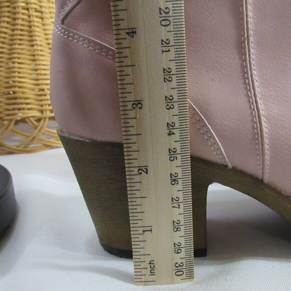 FANCY PINK COWGIRL BOOTS SIZE 8 USED ONCE, VERY CLEAN CHARLES ALBERT - Picture 9 of 11